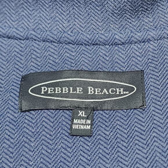 NWT Pebble Beach Golf Performance Jacket Men's Navy Blue Full Zip‎ Up Sz XL - Picture 5 of 9